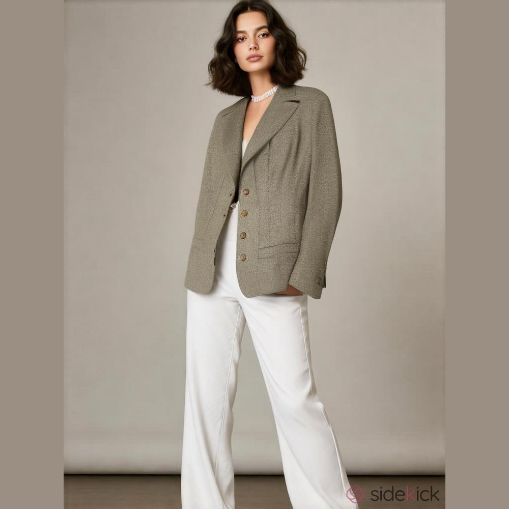 Ann Taylor Wool Blend Blazer NWT Petite 14P Brown Career Jacket Made in Turkey